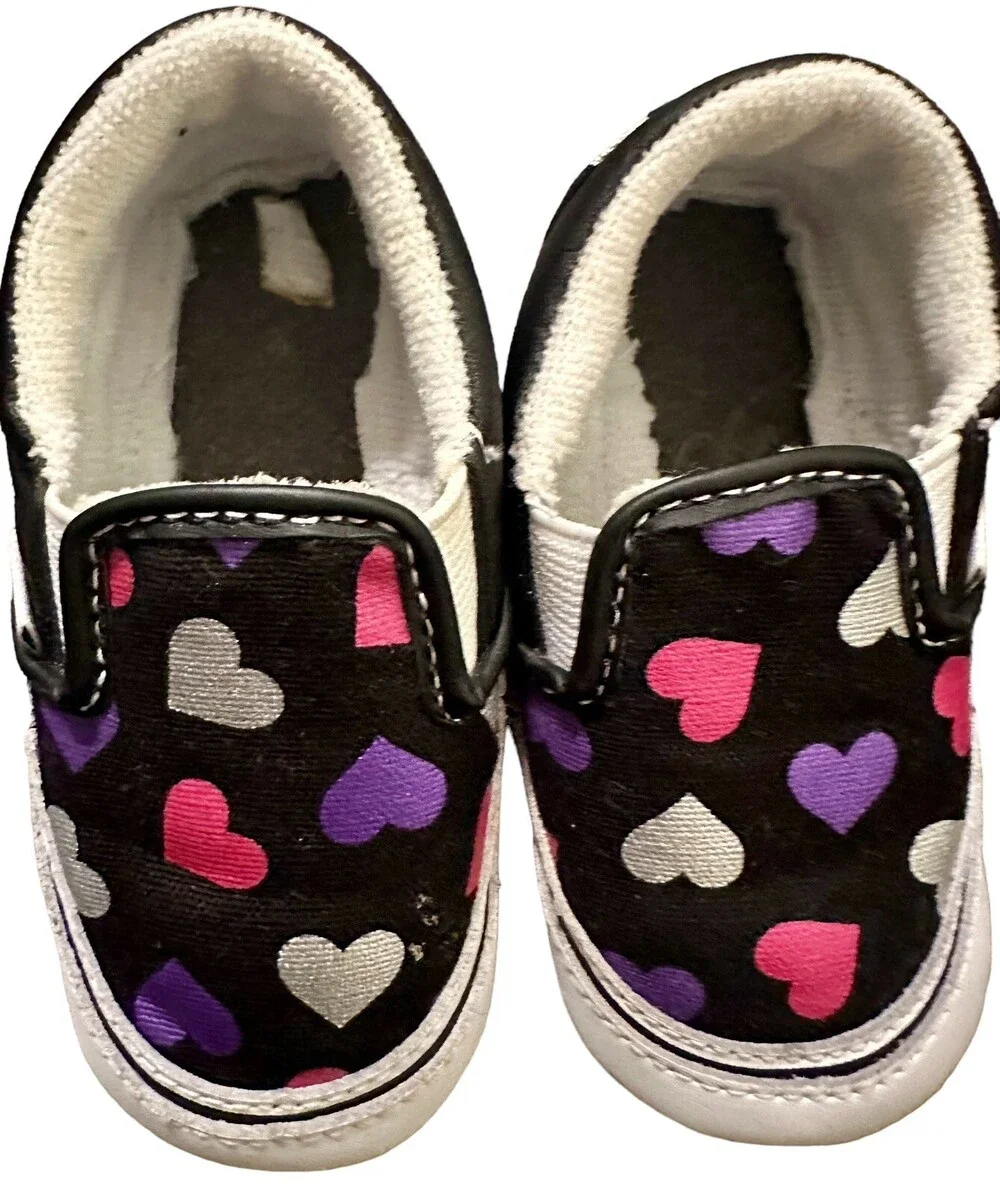 Vans Baby Crib Shoes Slip On Size 4 Soft Bottoms